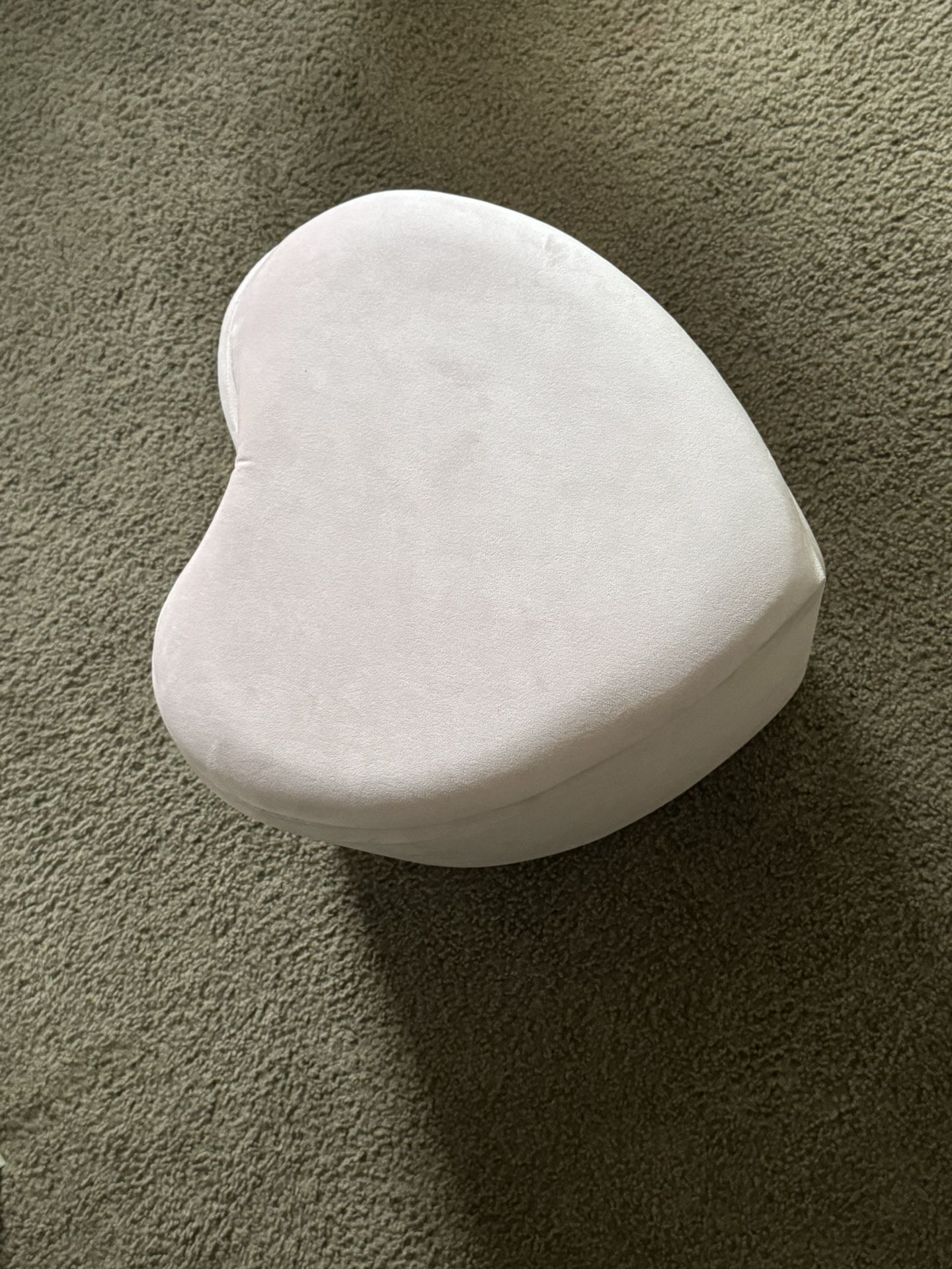 Pink heart shaped ottoman