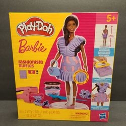 Play-Doh Barbie Fashionista Ruffles Doll Set - Brand New