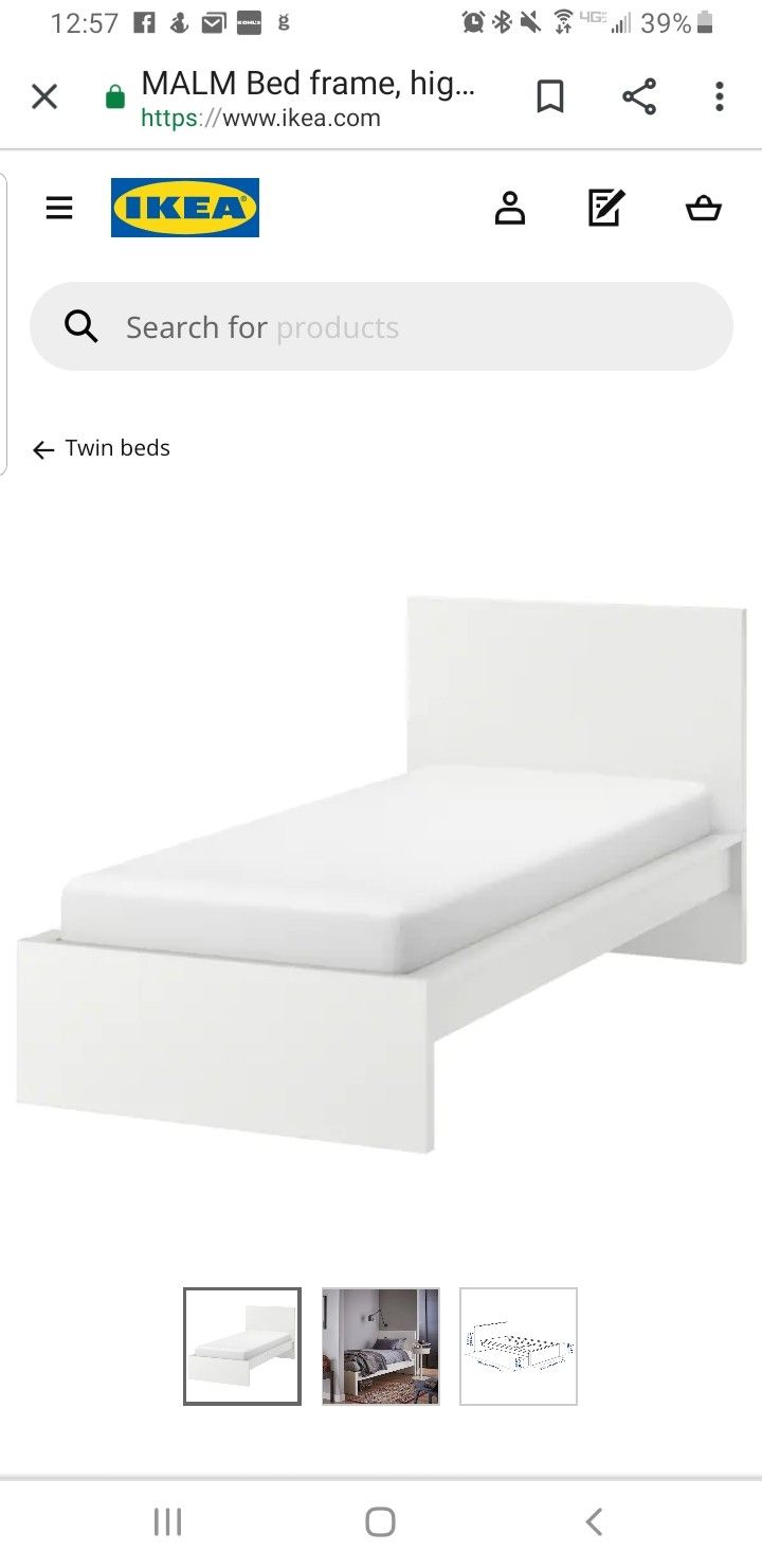 Twin size bed + Night stand.