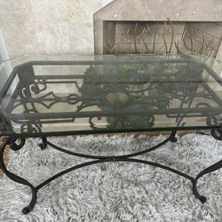 Iron And Glass Desk