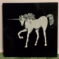 12” Black Glass w Unicorn