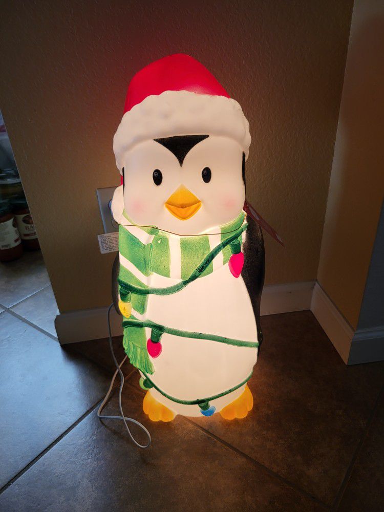 New 24" Inch Blow Mold Penquin Christmas Decoration 