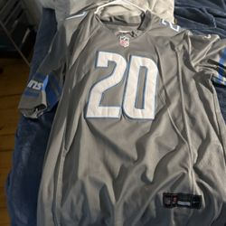 Authentic Alternate Detroit Lions Barry Sanders #20 Jersey Grey