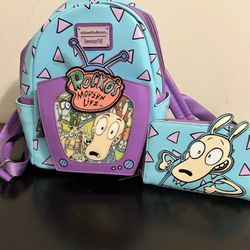 LoungeFly Mini Back Pack + Matching Wallet 