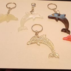 Dolphin Handcrafted Resin Keychains 