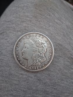 Silver dollar morgan dollar nineteen twenty one