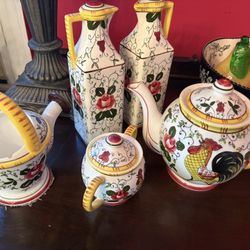Rooster Tea Set