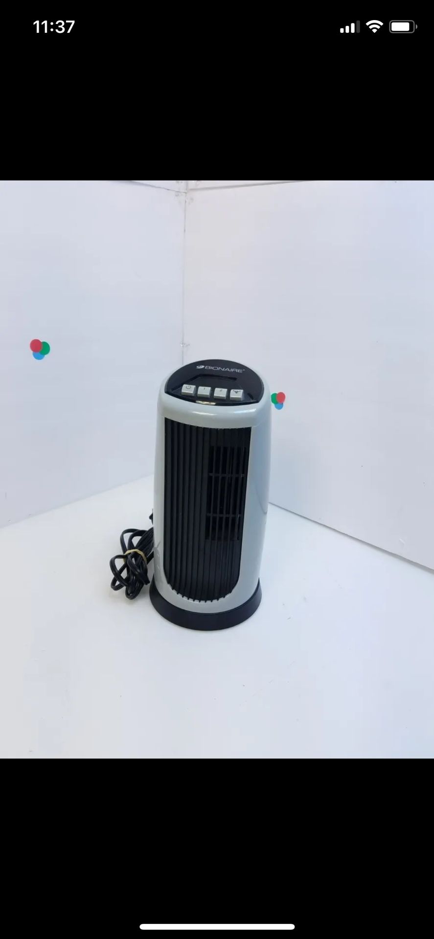 Bionaire BT015 Mini Oscillating Personal Oscillate Tower Fan - 2 Speed Silent