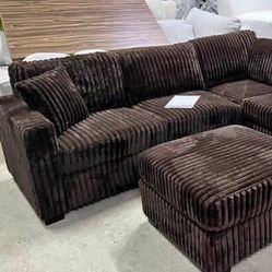4-pc Sectional Sofa With Ottoman 