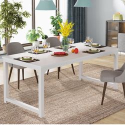 Tribesigns Modern Computer Desk, 63 x 31.5 inch Large Executive Office Desk Computer Table Study Writing Desk Workstation for Home Office, Spliced Des