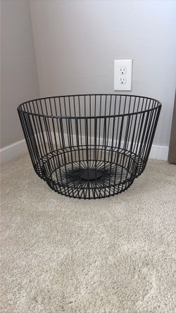 Black Wire Blanket Basket