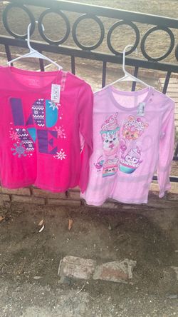 Girls Long Sleeve Graphic Tees – Set of 2