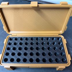 9MM AMMO STORAGE BOX 50 ROUND COMPACT RANGE STORAGE CARRY CASE PETG MATERIAL