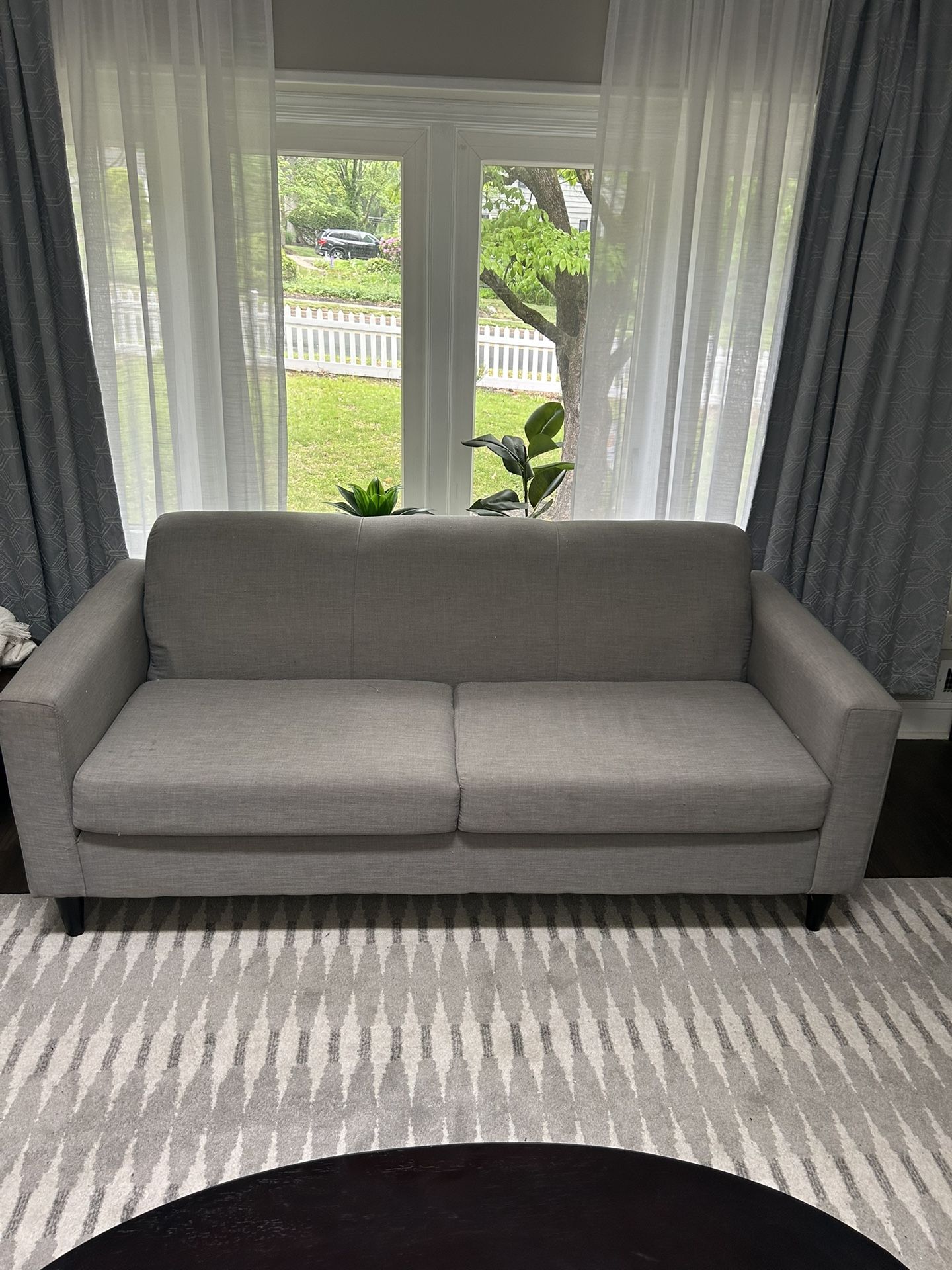 Silver gray couch