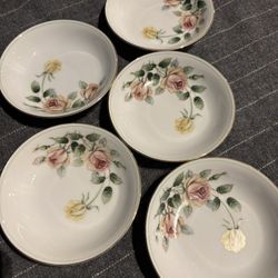 5 Vintage Bread Plates