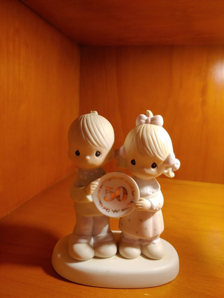 Vintage Precious Moments 50th wedding anniversary statue