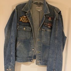 Ralph Lauren Men’s Denim Size Medium W/Harley Davidson Patch On Back