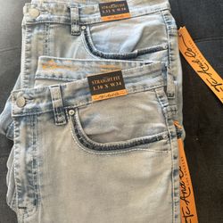 TC and co Angeles Men’s Straight Fit L 30X W34 & L32X W38 Jeans New with Tags