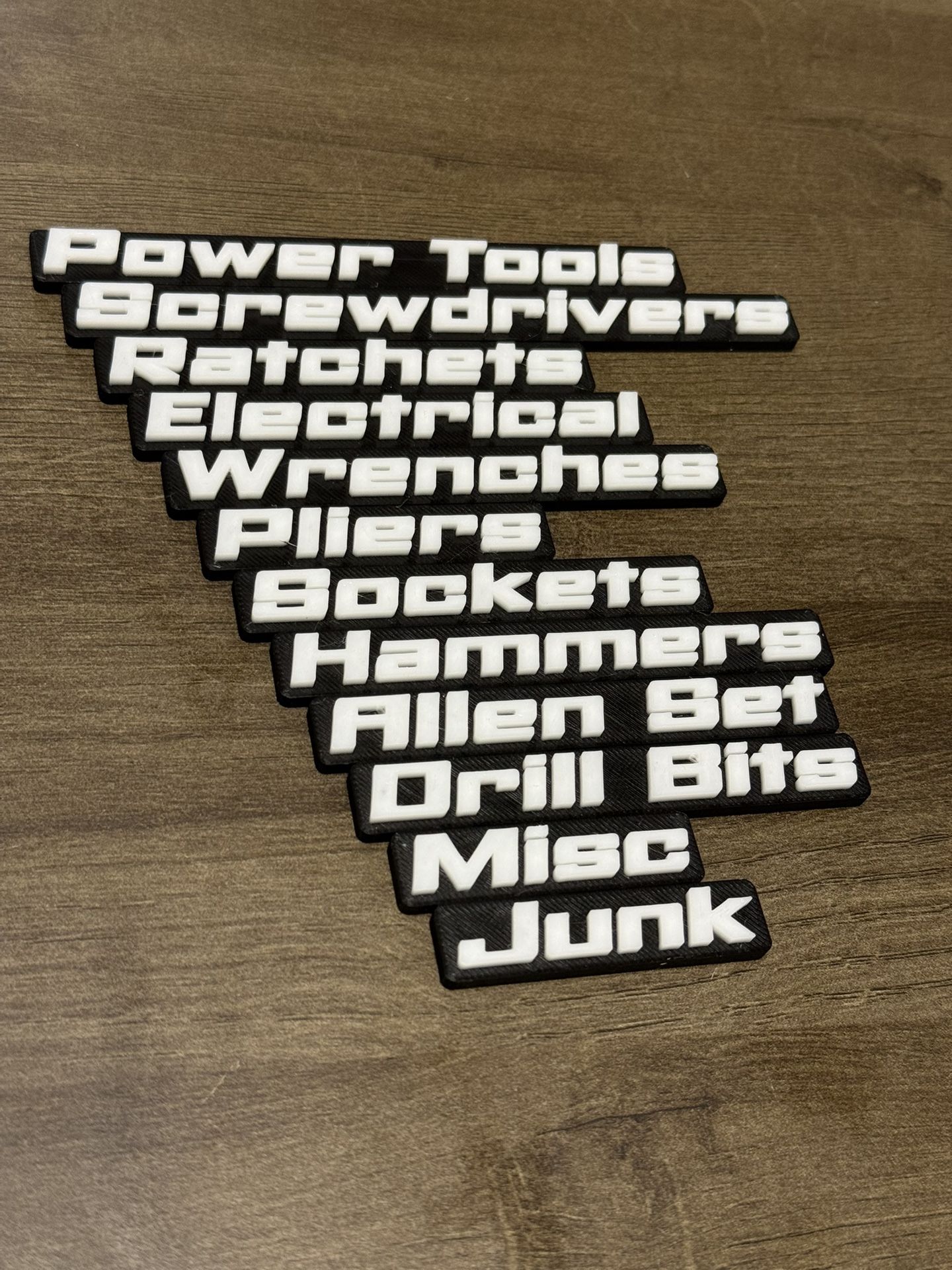 Magnetic Toolbox Labels