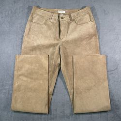 Banana Republic Pants Tan Women’s Size 8 Leather Straight Leg Minimalist Casual