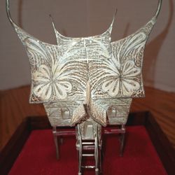 19th Century Silver Filigree Model Of Village House Indonesia