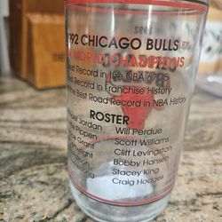 1992 Chicago Bulls Championship Glass