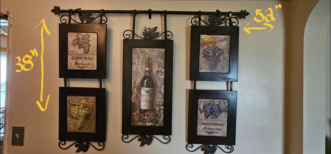Metal Wine Wall Decor