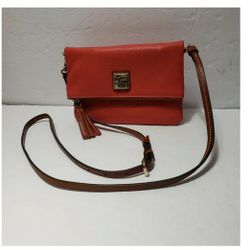 DOONEY & BOURKE Pebble Grain Leather Foldover Zip Crossbody  