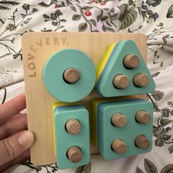 Lovevery Shapes Toddler Learning Peg Sorting Puzzle Wooden Montessori Materials