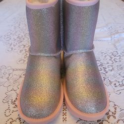 Pink Rainbow Glitter UGG Boots Women's Sz 8