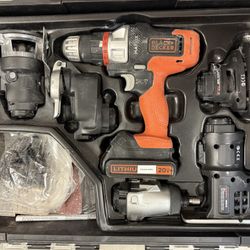 BLACK+DECKER MATRIX 20V MAX 20-volt Max 6-Tool Power Tool Combo Kit with Hard Case 