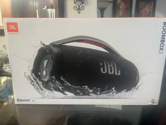 JBL Boombox 3 Black Portable Bluetooth Speaker with Massive Sound, Deepest Bass, IPX7 Waterproof, 24H Playtime, PartyBoost