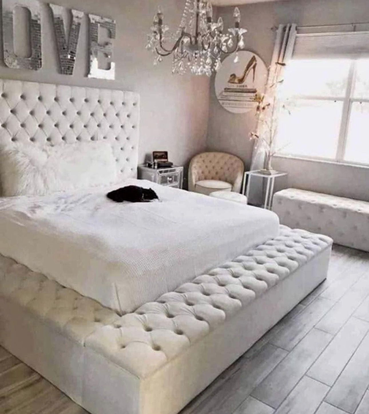 white bed storage new queen