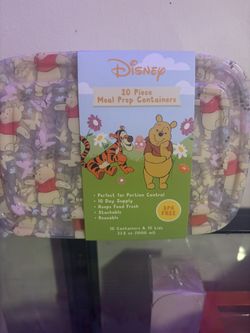 New Disney Winnie the Pooh Spring 20 Piece Meal Prep Containers Food Storage!!