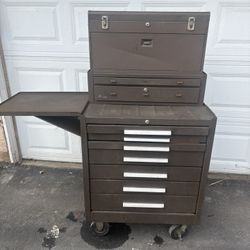 Machinist Tool Box And Tools