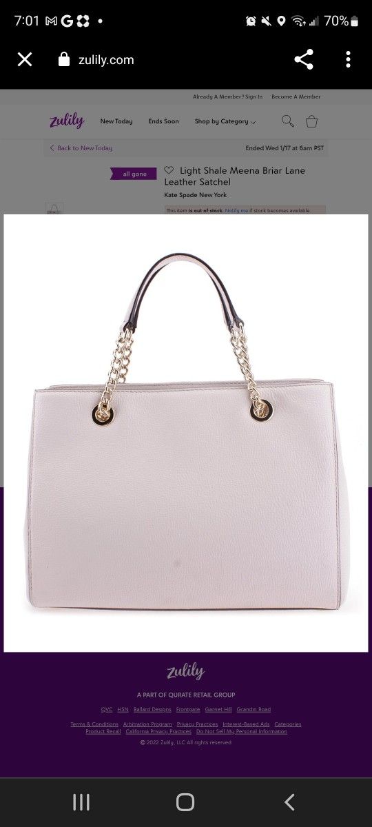 Kate Spade Sachel Purse