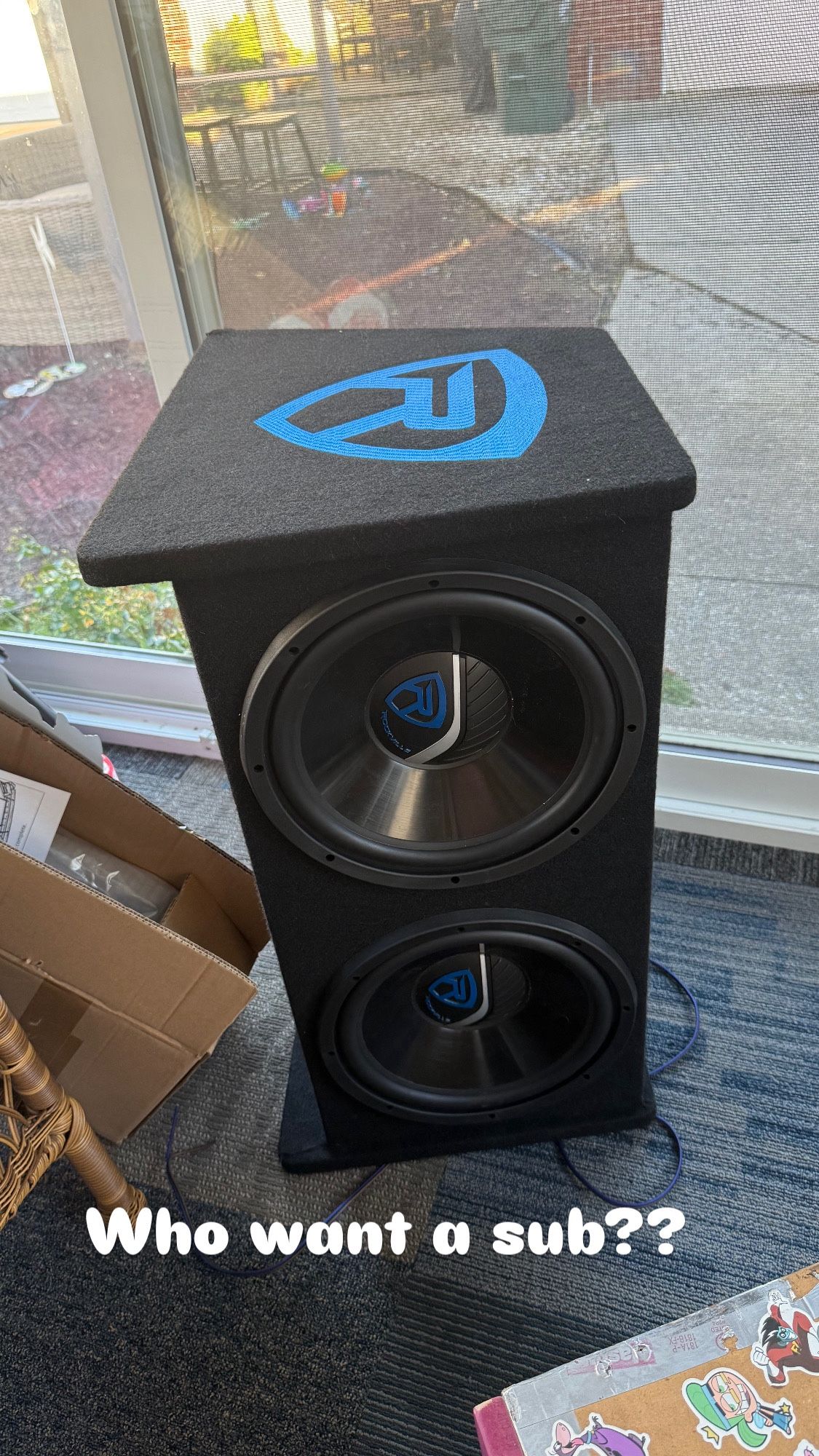 Dual 12” Subwoofer With Box