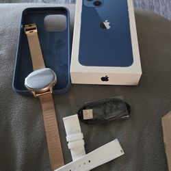 iPhone 13 (second hand) & RUXINGX G35 Smart Watch (new)