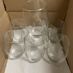 Round Glass Cups 5x3 in