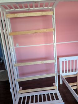 White Wood Bunk Bed Frame