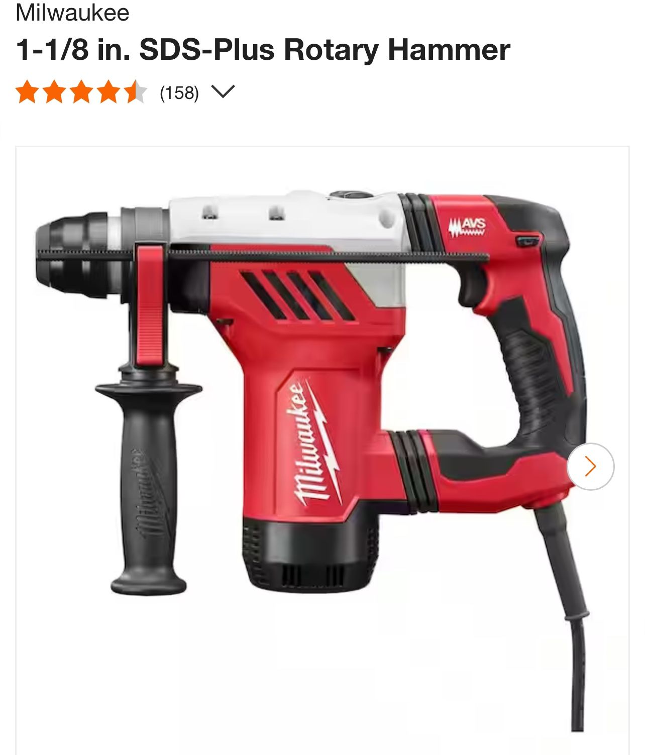 1 1/8 In. SDS Plus Rotary Hammer