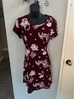 Burgundy dress