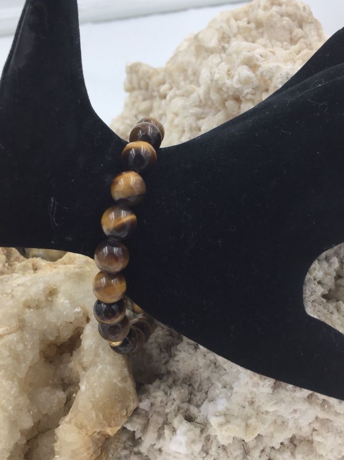 Beaded Tiger’s Eye Stretchable Bracelet 8.75”