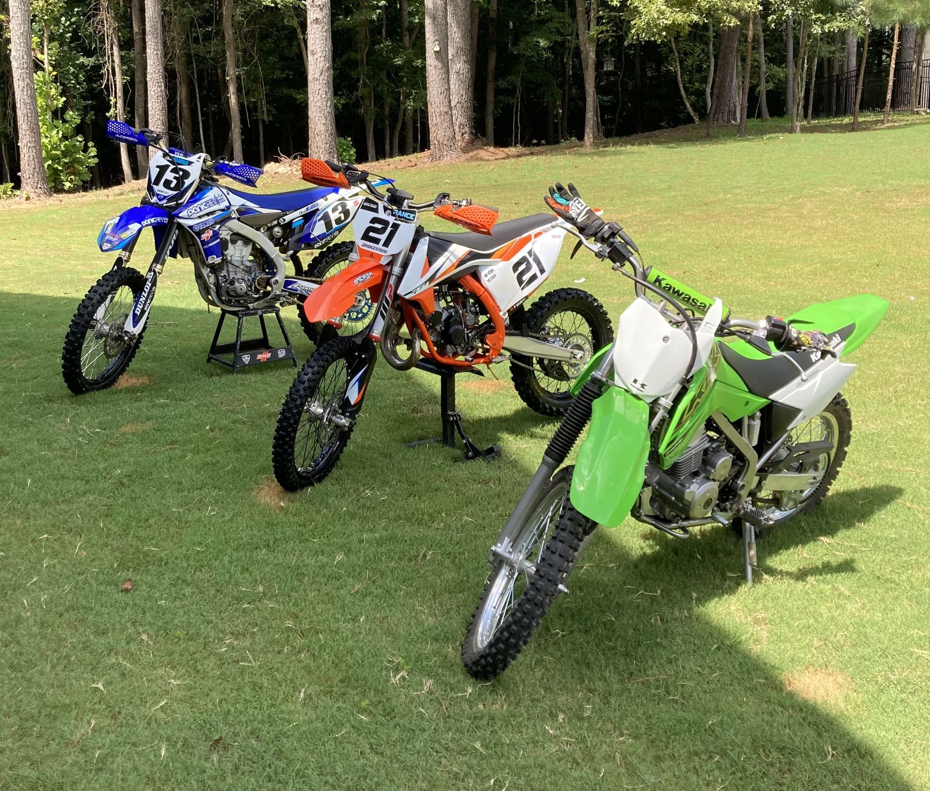 2021 Kawasaki and KTM KLX140L and 85 SX