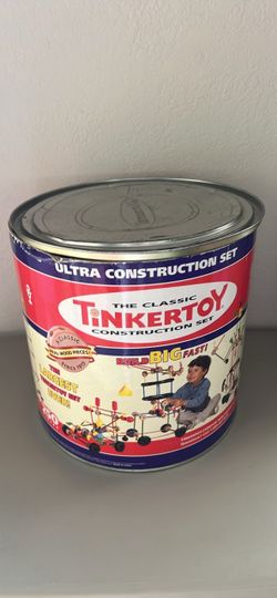 Vintage Tinkertoy Ultra Construction Set Tin