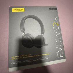 NEW! Jabra Evolve2 65 UC Wireless Headphones with Link380a, Stereo, Black