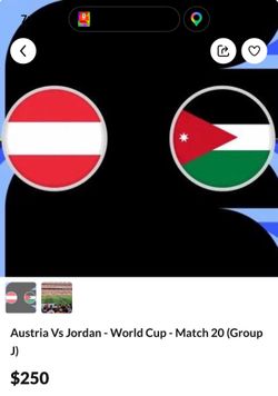 1 ticket today 9pm game
