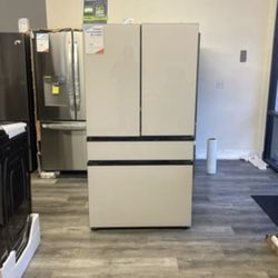 🔥SAMSUNG BESPOKE 29 CUBIC FT WHITE GLASS REFRIGERATOR 29 CUBIC FT🔥
