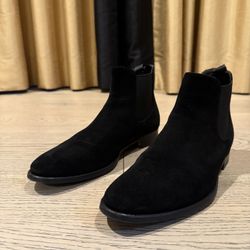 Black Suede Chelsea Boot