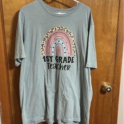 First Grade Teacher Short Sleeve Top Size 3XL